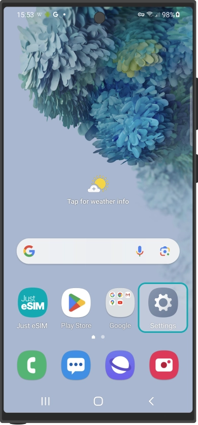 Go to <b>Settings</b>