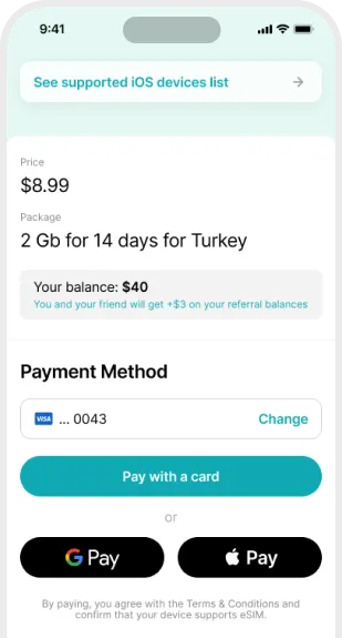 Оплатите банковской картой или Apple/Google Pay